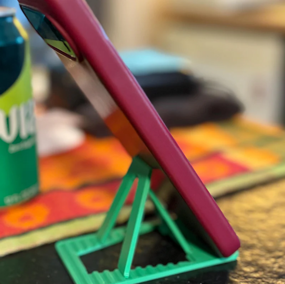 Customer photo of the folding phone holder